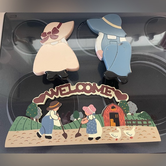 Other - Amish boy and girl shelf sitters and welcome sign